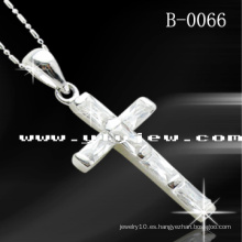 925 colgante de plata de la cruz de la CZ (B-0066)